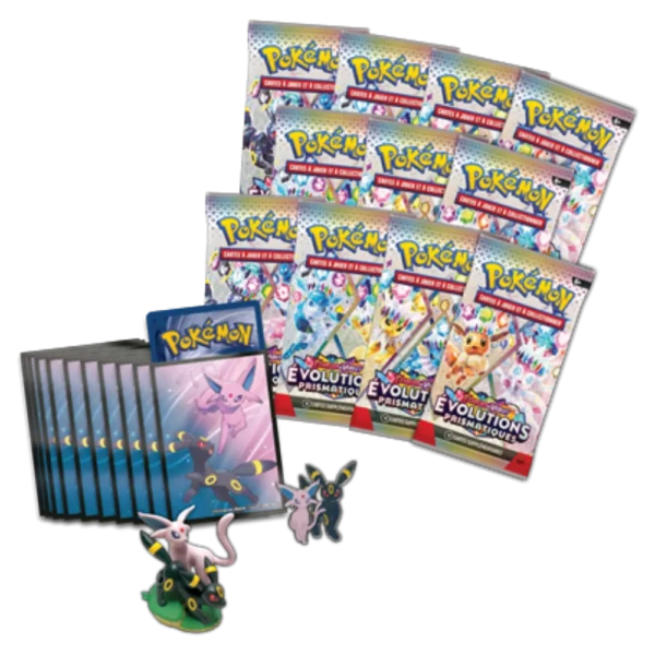 Pokémon JCC Evolutions Prismatiques - Coffret premium Figurine Mentali & Noctali - EV8.5 3