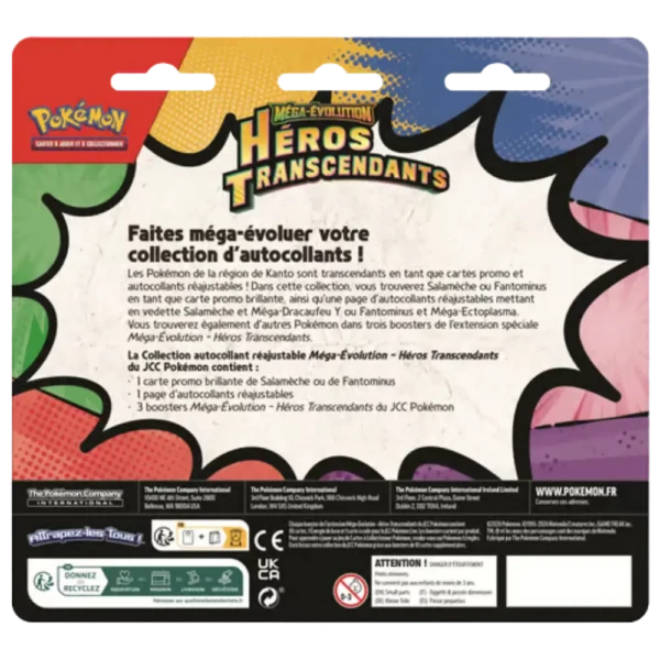 Pokémon JCC Collection autocollant réajustable Méga-Évolution - ME2.5 Héros Transcendants - FR (2)