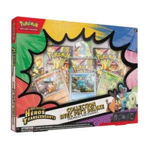 Pokémon JCC Collection avec pin’s Deluxe Premiers Partenaires - ME2.5 Héros Transcendants - FR