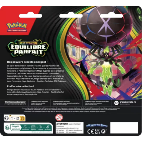 Pokémon JCC - Pack de 3 Boosters sous blister Méga-Évolution - ME03 Équilibre Parfait Germignon (1 blister aléatoire) - FR (1)